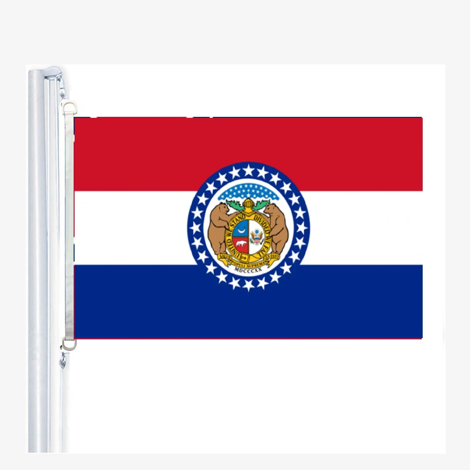 

Missouri, Missouri Flags 90 x 150 cm, 100 % Polyester, Digitaldruck