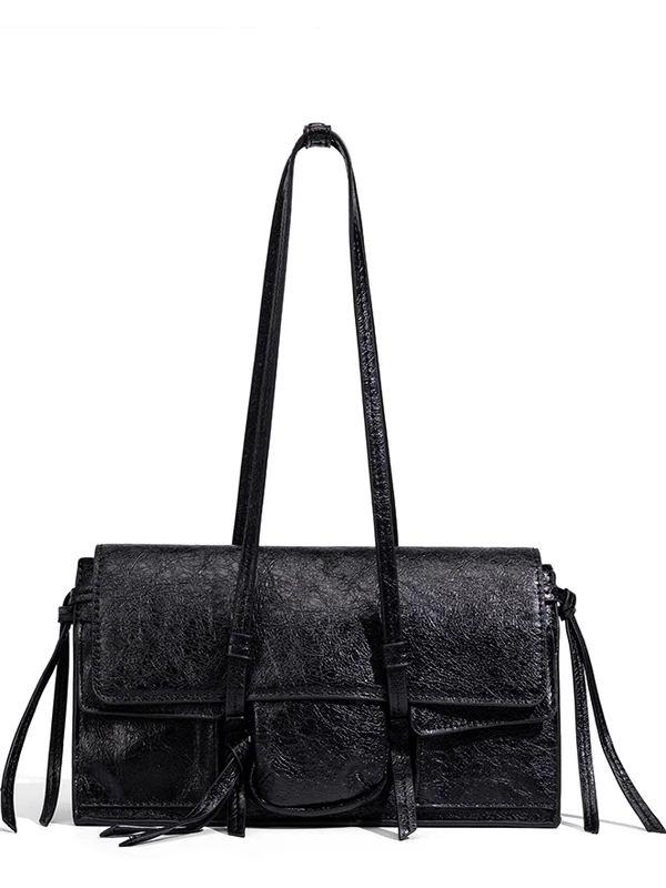 Fashion Square Solid Flap Pocket Shoulder Bags 2025 High Quality Bags for Women Interior Compartment Zipper Pu Women's Handbags