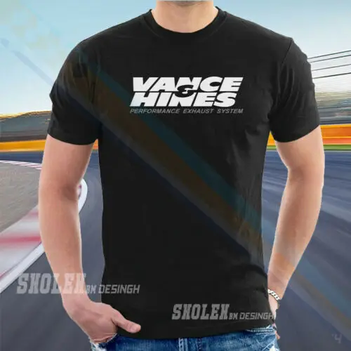 New Vance & Hines T-Shirt Di Scarico Da Motociclista Da Uomo Di Tutte Le Dimensioni