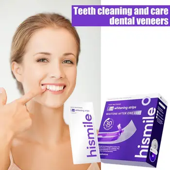 Strisce sbiancanti per denti HiSmile Illumina i denti Rimuovi macchie di placca Pulizia Igiene orale Ridurre la sensibilità Sbiancamento Strumento dentale