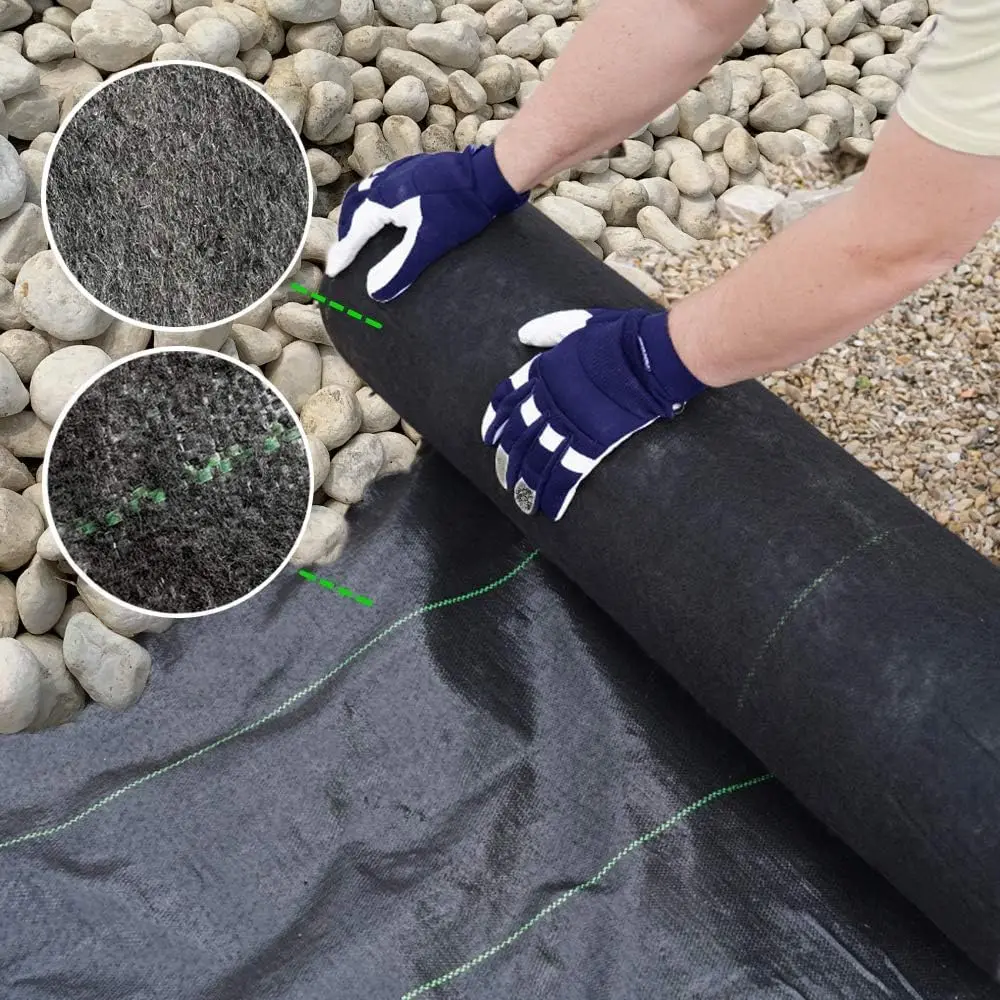 5.8oz 20 Year 6ft x250ft Heavy Duty Weed Barrier Landscape Fabric, Sturdy Weed Blocker Cover 4