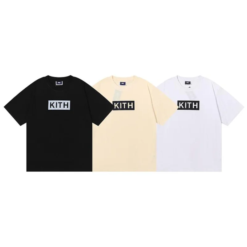 23SS KITH BOX LOGO Print Kith T Shirt Men Women EU Size 100 Cotton
