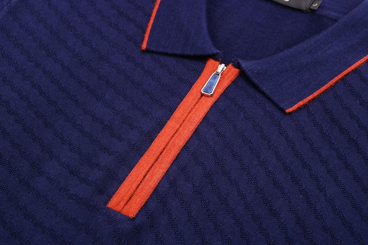OECHSLI Sweater Wool 2025 New Men's Long sleeved is Soft fashion stripe color matching comfortable Suitable for gentleman M-5XL 6
