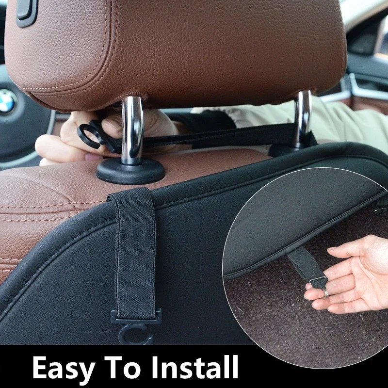 Car Anti Kick Pad Rear Seat Backrest Protection Cover car seat protector PU Leather With Sponge Filling Waterproof Anti Slip Interior Products
