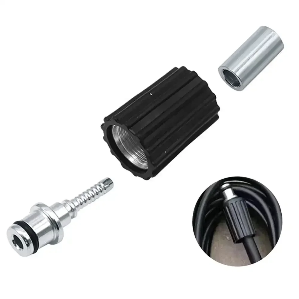 High Pressure Washer Hose Insert Fittings Car Washer Hose Fittings Twist Connector D14 D15mm Ring Nut M22 M14 Fitting Connector 3