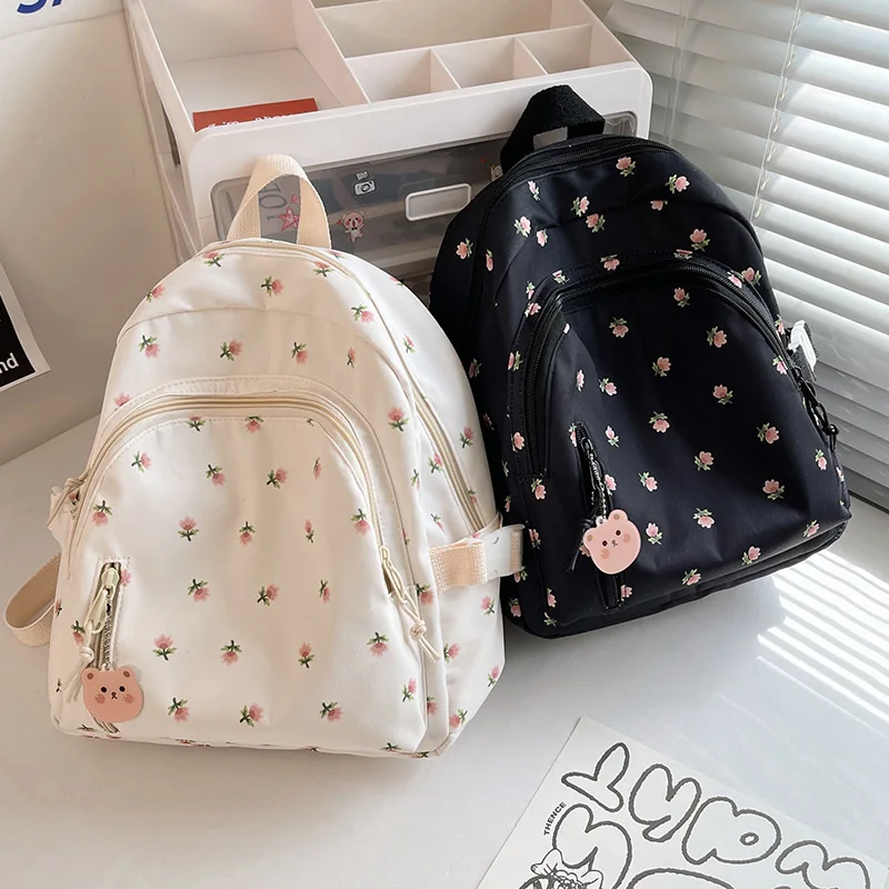 

Women's Nylon Shoulders Backpack Japan and Korea Casual Youth Girls Cute Backpack Schoolbags Out Shopping Travel Mini Backpacks