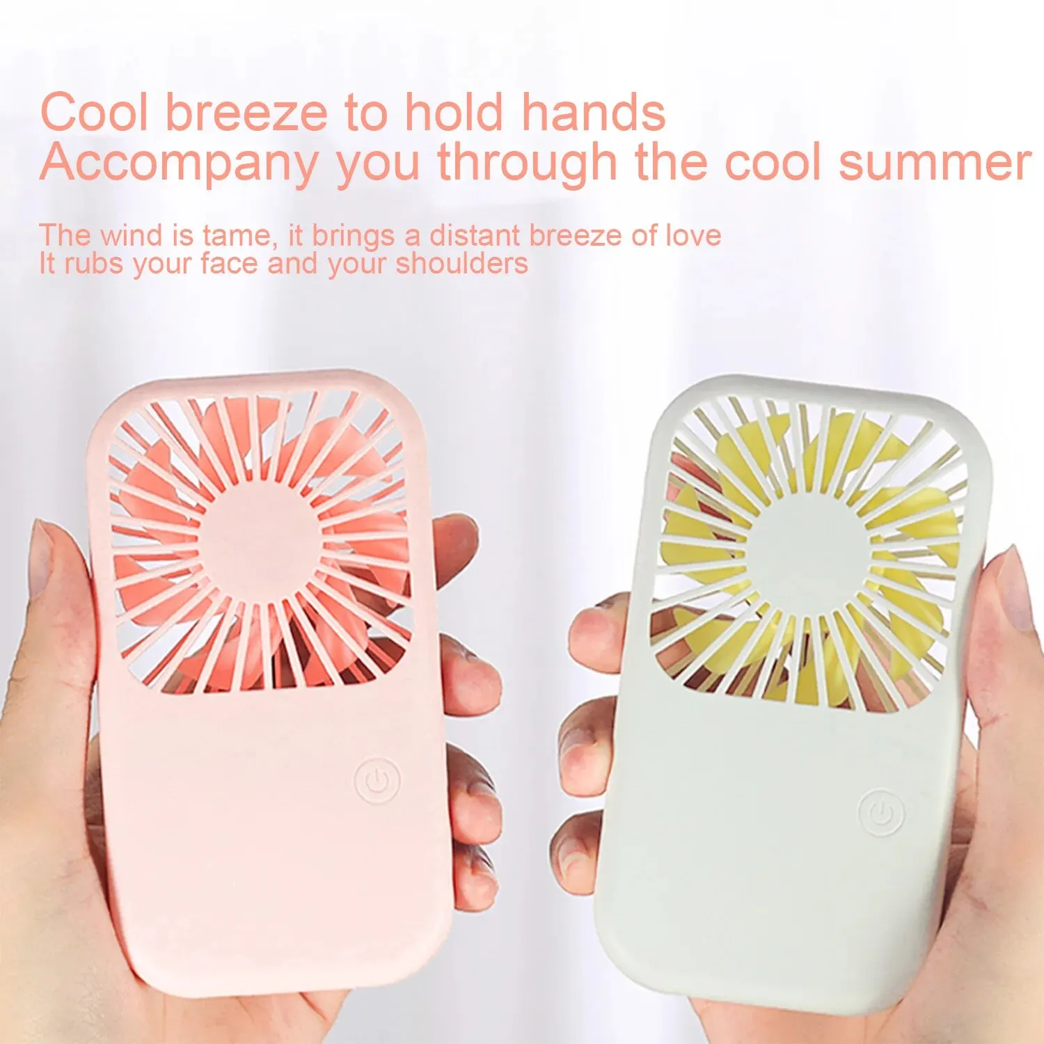 Compact Mini Fan Rechargeable Stand Small Pocket Fan with Three Wind Speeds Powerful Range Long-lasting Fan 6
