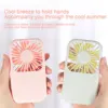 Compact Mini Fan Rechargeable Stand Small Pocket Fan with Three Wind Speeds Powerful Range Long-lasting Fan 6