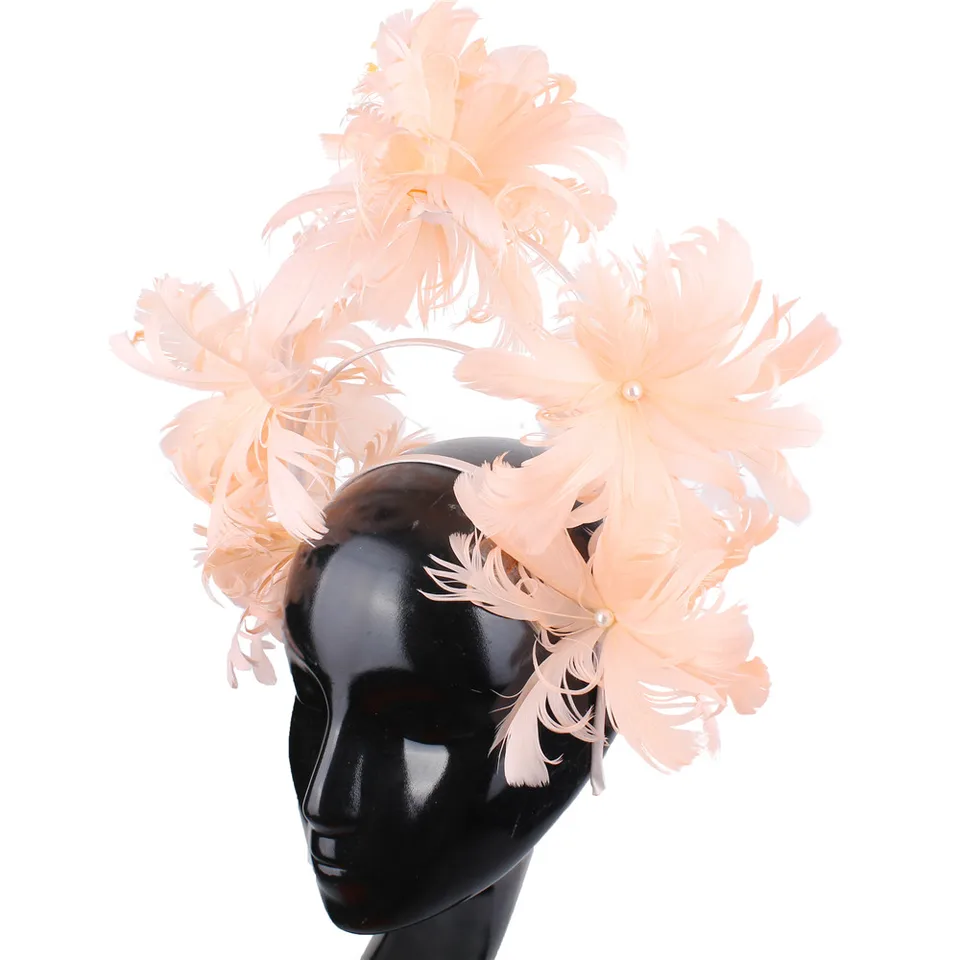 Cappello Fascinator Da Donna Con Piume Finte – Pillbox Fiore Derby – Perfetto Per Tea Party, Matrimoni E Feste