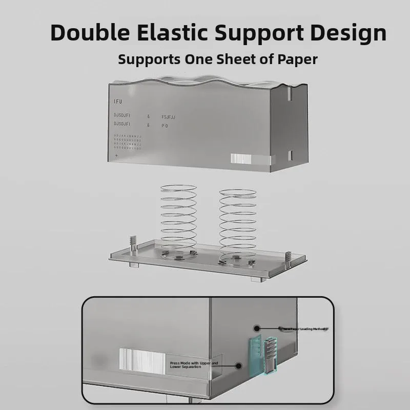 High-End Desktop Tissue Box Luxury Living Room Tea Table Spring Support Tissue Paper Storage Box Aesthetic Value Household Or...