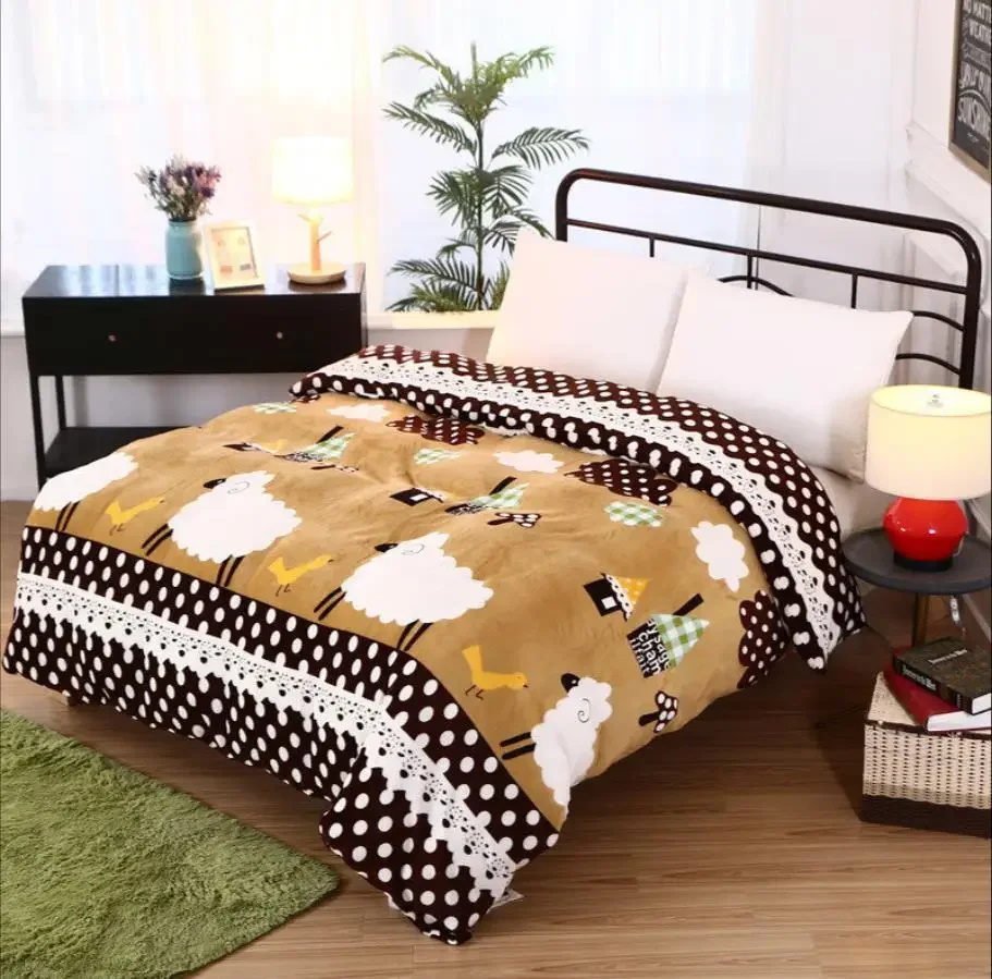 

Winter Plush Duvet Cover Flannel Rapid Heating Up Bedding Textile Thicken Queen Size Duvet Cover ( Without Quilt Pillowcase) F03