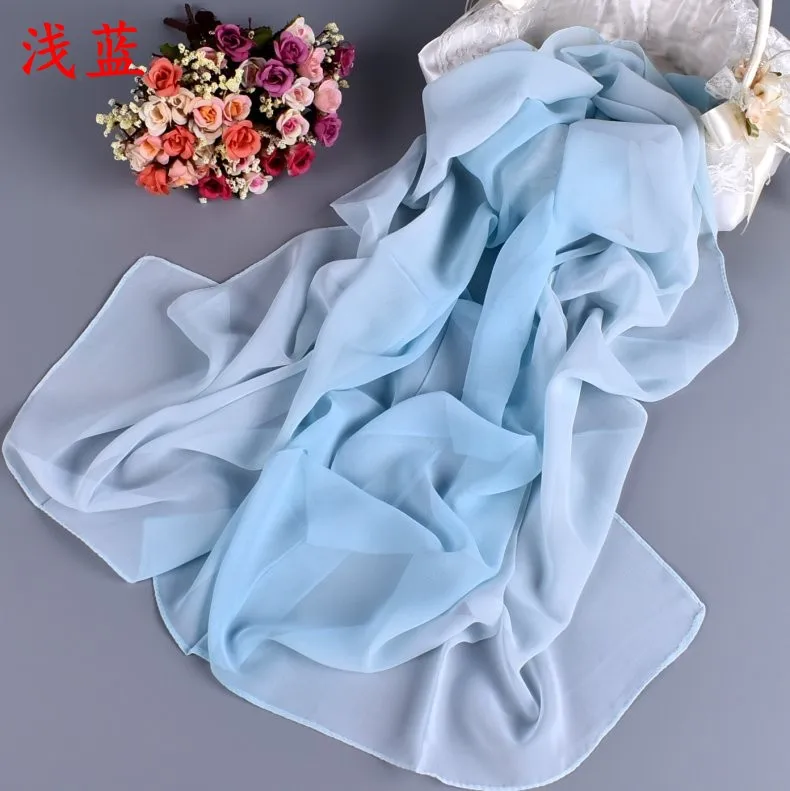 women's long chiffon scarf