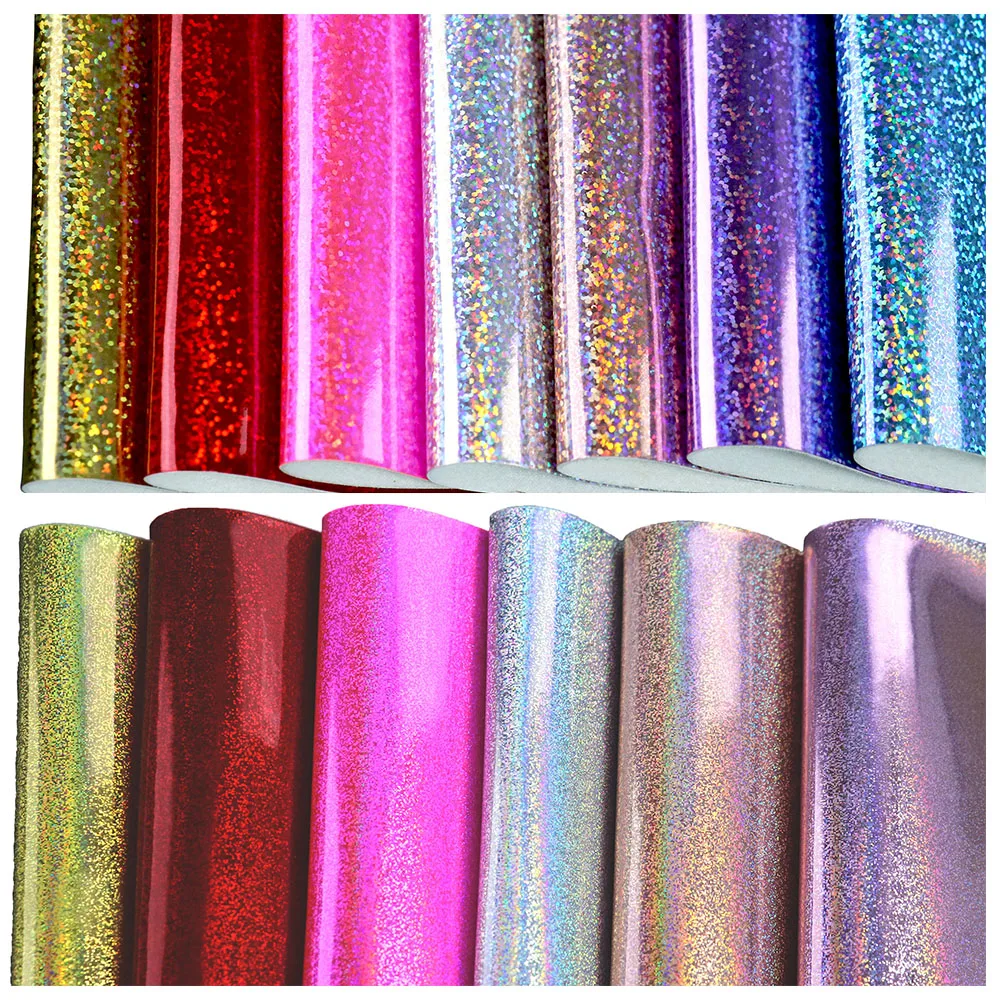 Leather Fabric Iridescent Holographic Faux Synthtic For Earring Bowes Handbags Wedding Decoration