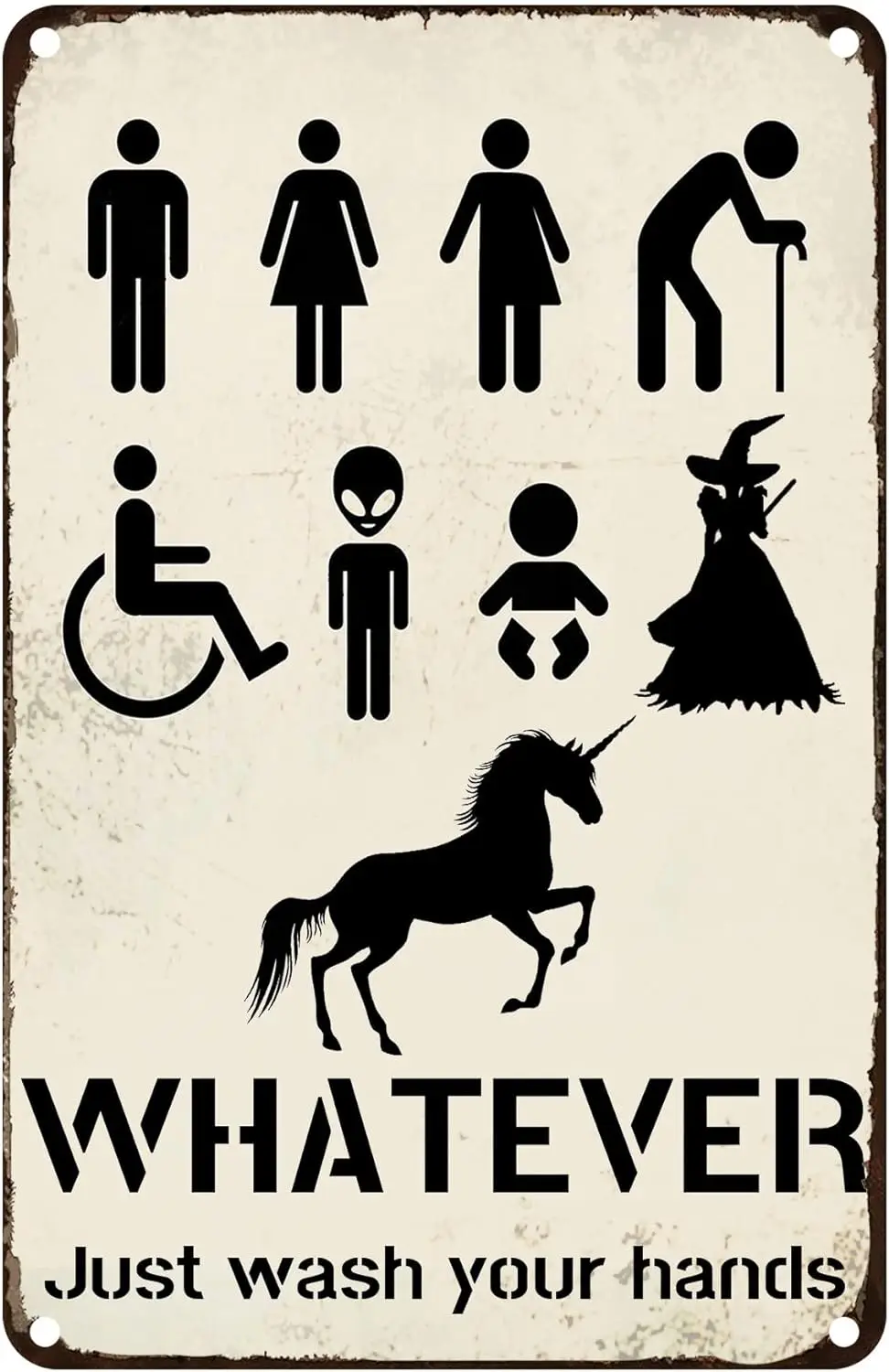 

Надпись просто помойте руки, забавный металлический жестяной знак любого пола для дома, туалета, Настенный декор, Забавный знак для ванной комнаты