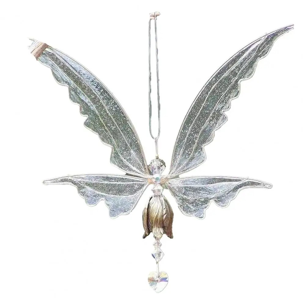 Fairy Butterfly Angel Suncatcher Creative Wind Chime Epoxy Fairy Butterfly Angel Windbell Hanging Pendant Garden