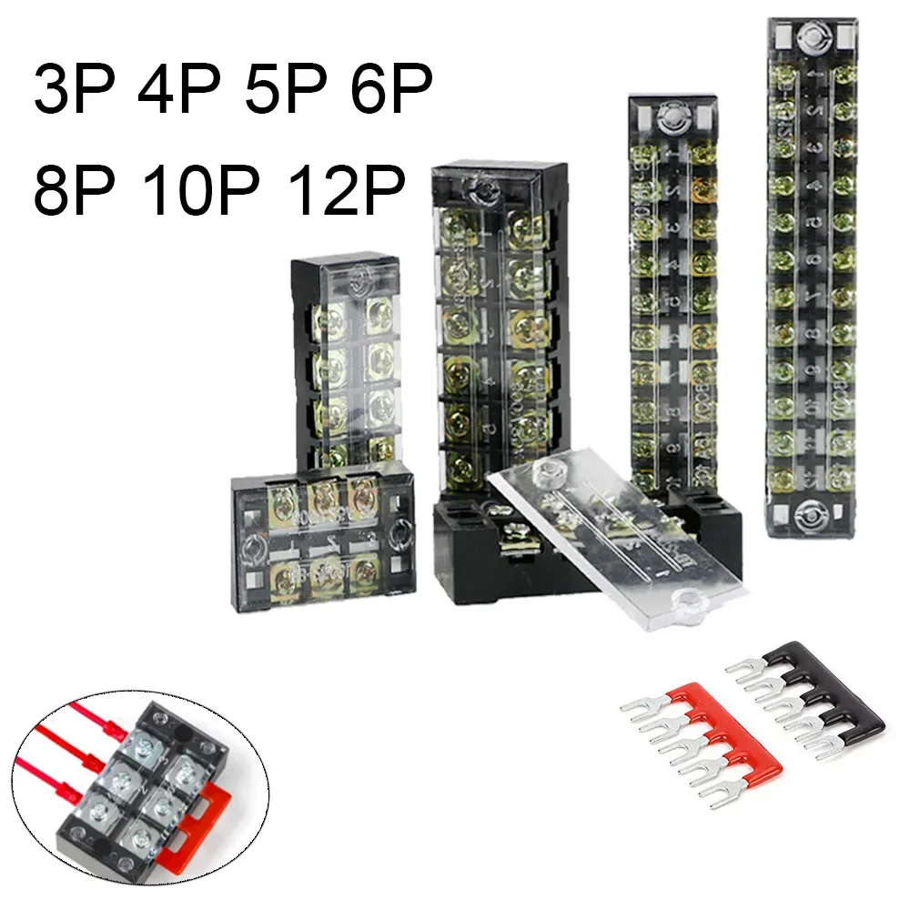 Junction Box Electrical Screw Terminal Block and Insulated Barrier Strip Wire Connectors Connecter Electronic Cable Contacts