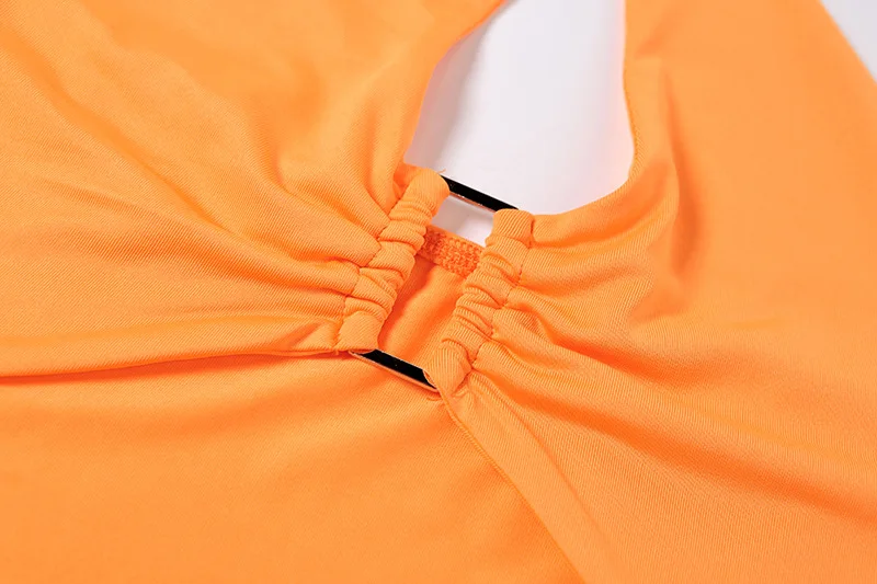 Y2K Summer New Women's Wear Hanging Neck Sexy Hollow Open Back Fashion Slim Fit Wrapped Hip Dress