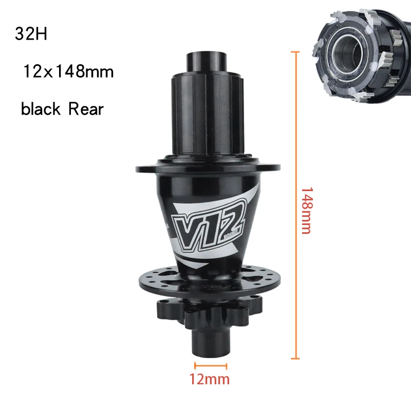 HASSNS PRO7 Bicycle Hub BOOST 12x148mm 15x110mm 4 Sealed Bearings