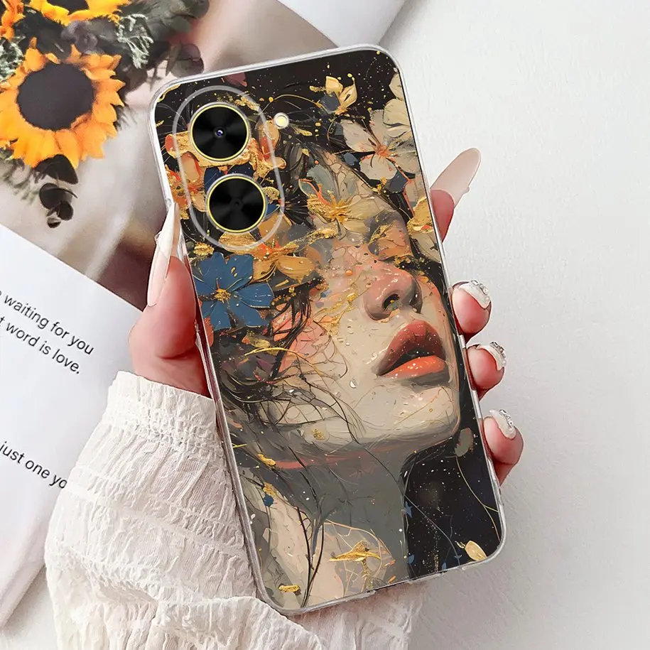 Lovely Cat Lemon Dragon Soft Clear Silicone Protective Case