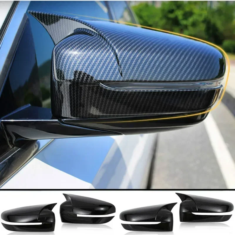 

Car styling Carbon fiber for BMW G20 G28 2020 rearview mirror Shell frame door Horn decoration Covers Stickers Auto accessories