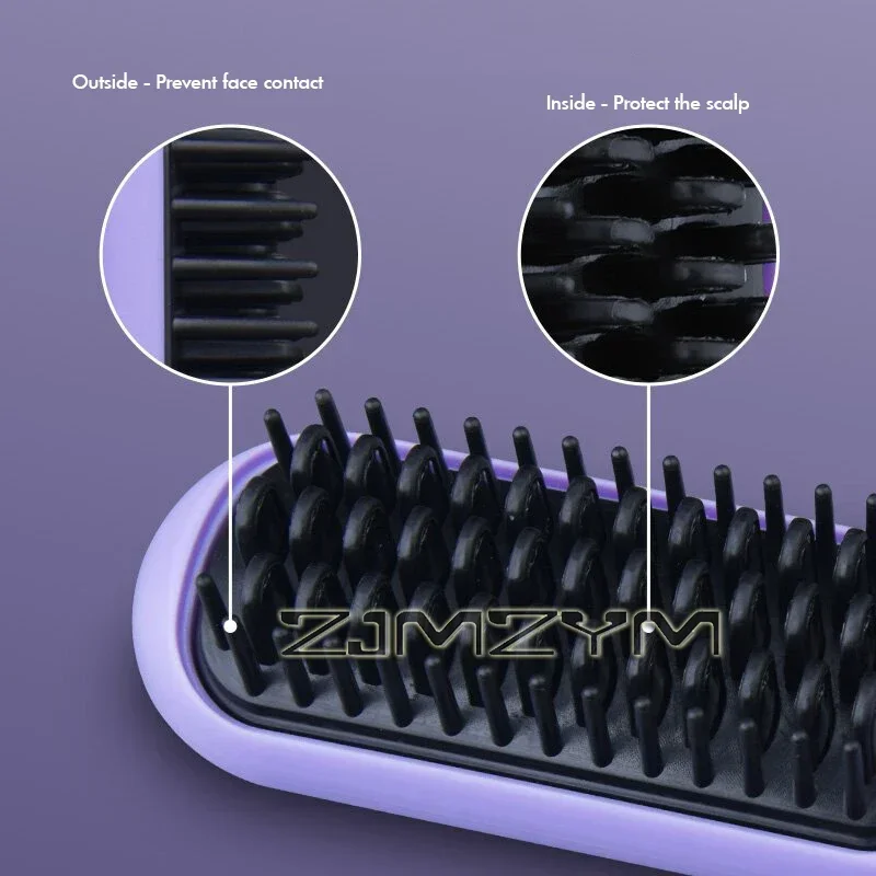 Rechargeable Straightening Comb Portable Negative Ion Hair Care Soft Hair Care Wireless Straightening Comb Hairdressing Tools