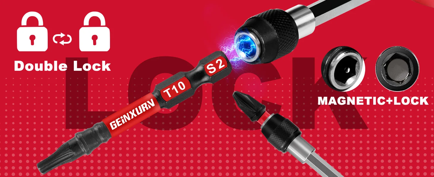 Geinxurn 3,15'' Magnetischer Schraubendreher-Satz mit Wechselköpfen, Inklusive Schnellwechsel-Mini-Schraubendreher und Bits, Steckschlüssel-Set – Detail 4