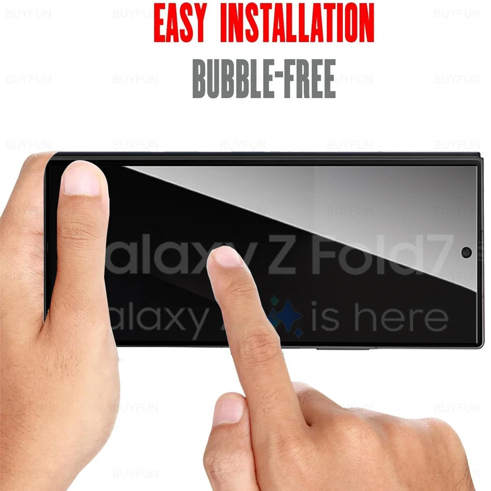 Anti-Spy Privacy Screen Protector for Foldable Phones - Tempered Glass, 4-in-1 Pack