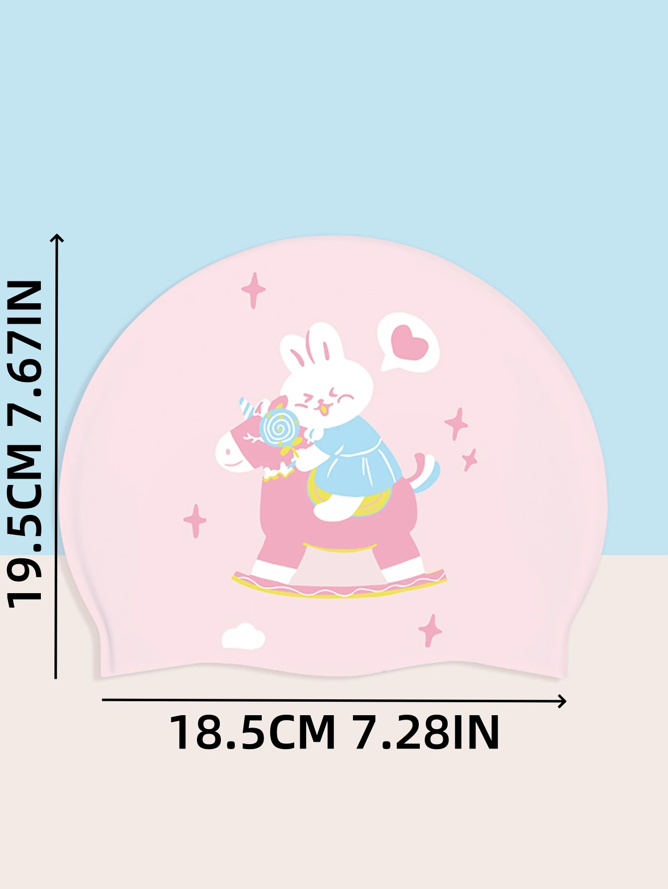 1Pcs New cartoon cute and fashionable children's swimming cap, high elasticity silicone ear protection, waterproof and soft 6