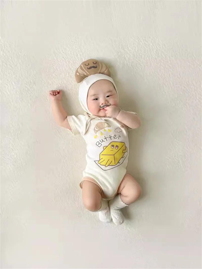 Funny Croissant Korean Baby Onesie Boy Girl Romper Infant Baby Bodysuit Newborn  Baby Clothes Cotton Short Sleeved Jumpsuits Suit - AliExpress, image size:800x1066