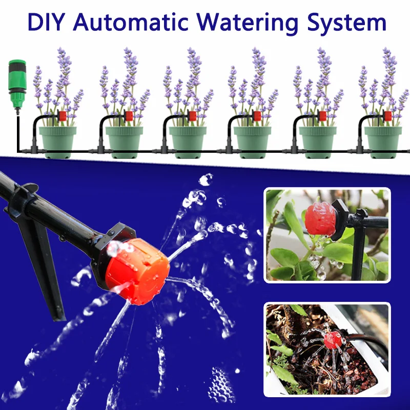 

Система капельного полива SilentKing, автоматическая система полива сада, гибкий шланг 4/7, бонсай, цветочный горшок