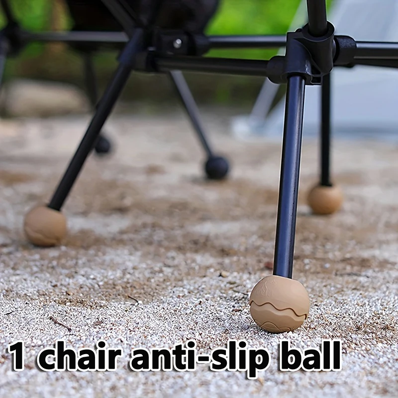 1 Piece Outdoor Supplies Camping Moon Chair Camping Anti-slip Anti-sinking Ball Folding Chair Accessories Moon Universal B