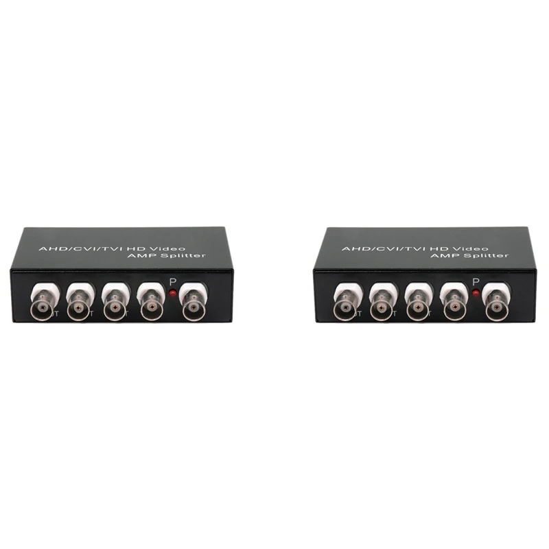 

2X Signal 1 In 4 Out AHD/CVI/TVI Video Splitter HD Coaxial Camera,Black