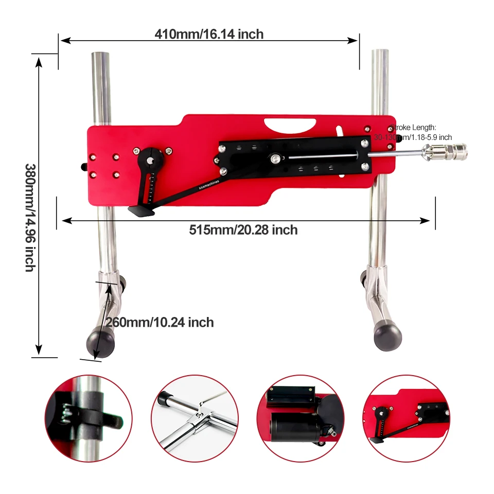 Upgrade Sex Machine with Remote Control Super Silent Ultra Adjustable 30db 120W love machine with free big dildo