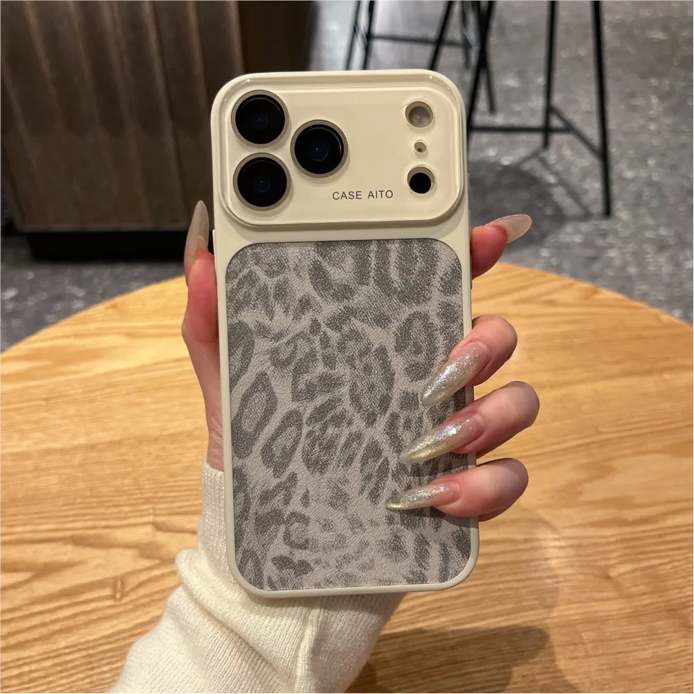 รูปสินค้า เคสโทรศัพท์ลายเสือดาว ผิวด้าน ป้องกันเลนส์กล้อง สวยทนสุดคุ้ม