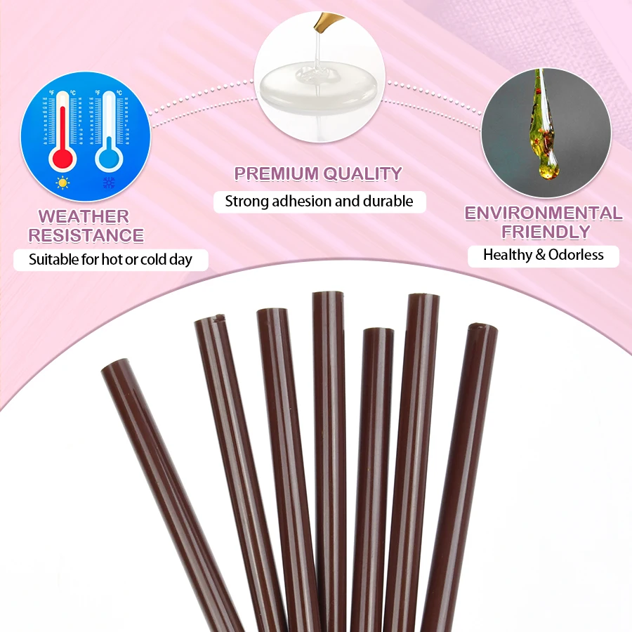 Tsitsi 0.3inches * 3.94inches High Quality Hotmelt Keratin Glue Sticks Hair Adhesive for Hair Extensions 3 Colors Available