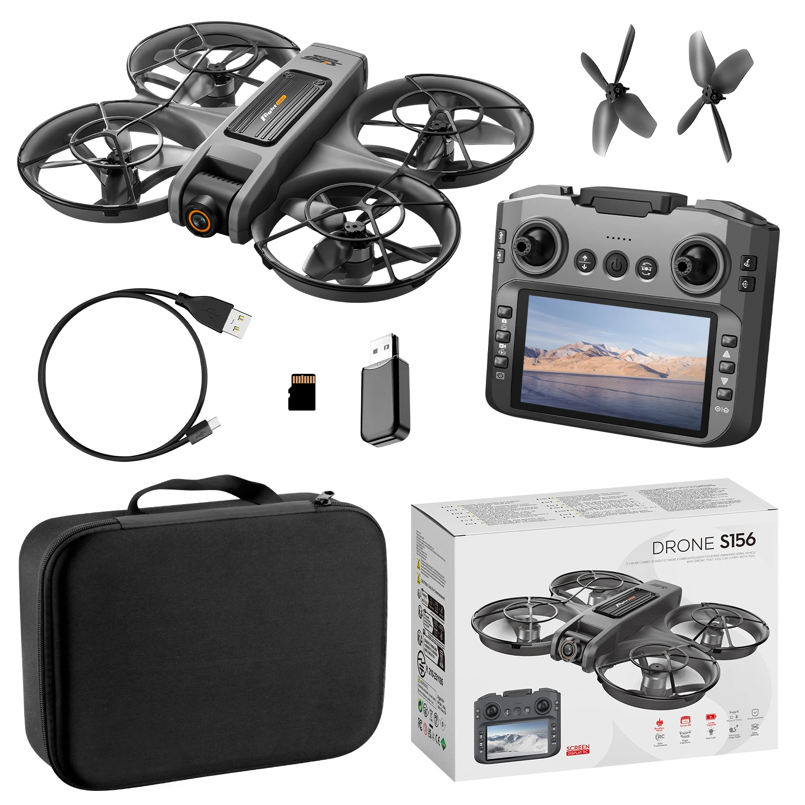 รูปสินค้า โดรน HD 4K 5G FPV 180° หน้าจอใหญ่ ควอดคอปเตอร์ไร้แปรงถ่าน ของเล่นโดรน