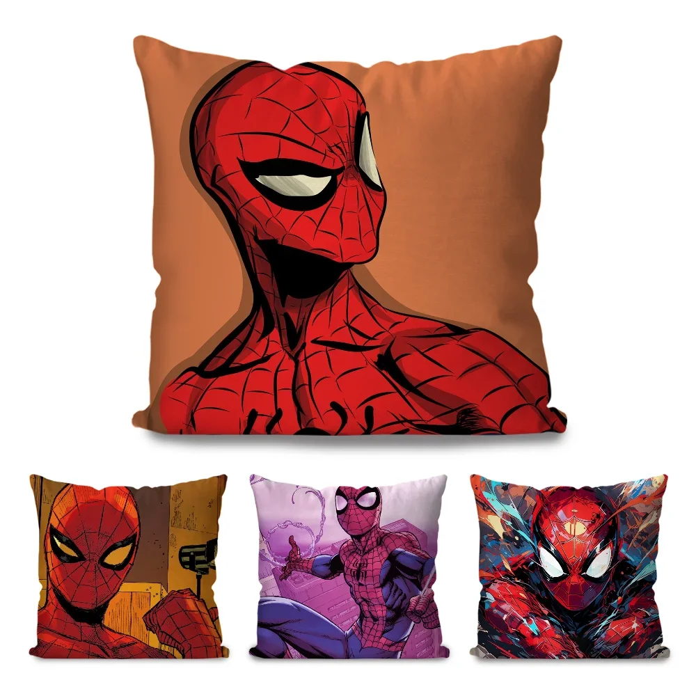 1pc S-Spider M-Man Cartoon Anime Pillow CaseSquarePillowBedroomSofaLeisure Comfort Cushion Car Living Room Home Decoration 40X40 2