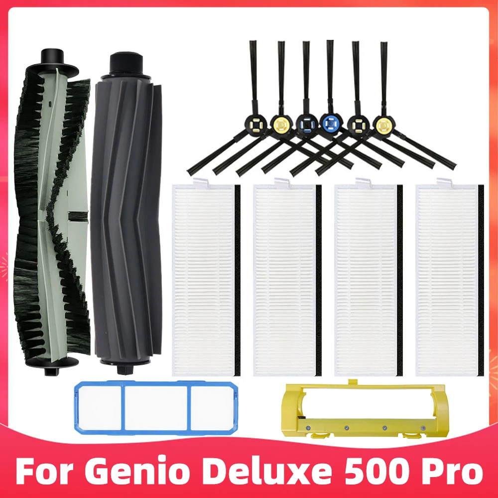

Fit For Genio Deluxe 500 Pro Robot Vacuum Cleaner Roller Side Brush Cover Filter Accessory Attachment Spare Part Kit