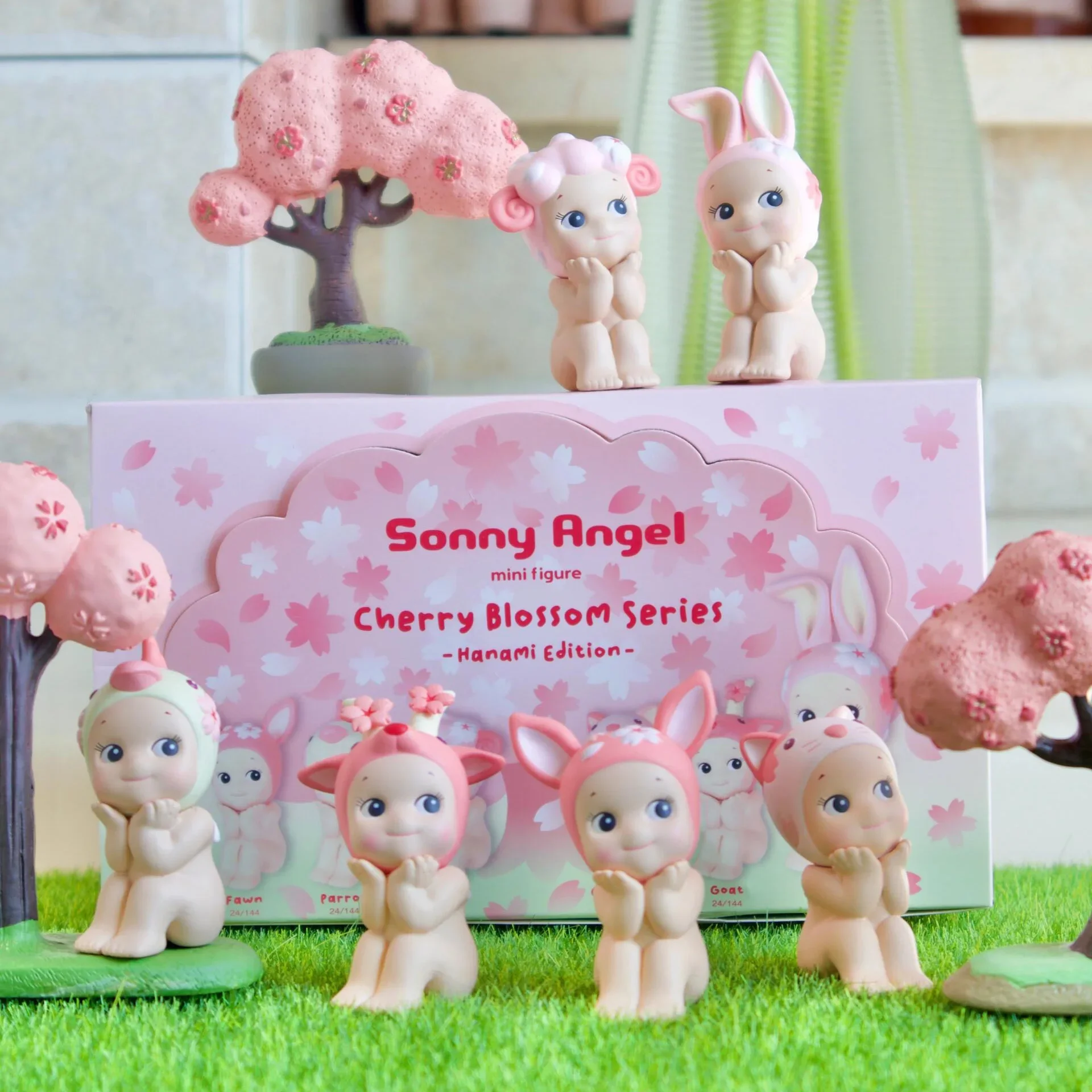 Sonny Angel Blind Box Toys Cherry Blossom Series Sitting Mini