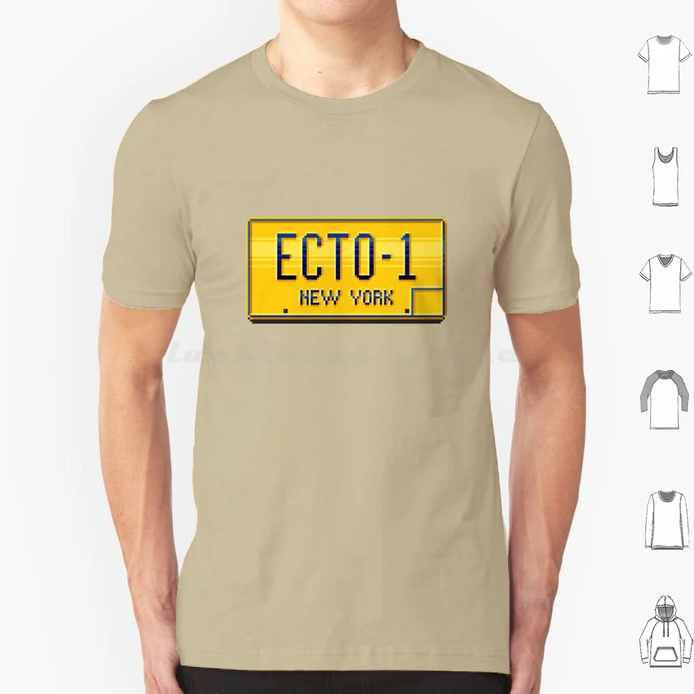 Ecto-1 Pixel Plate T Shirt Uomo Donna Bambini 6Xl Ghostbusters Ghost Busters Slimer Bill Murray New York Ecto Car Movie Licenza Nyc