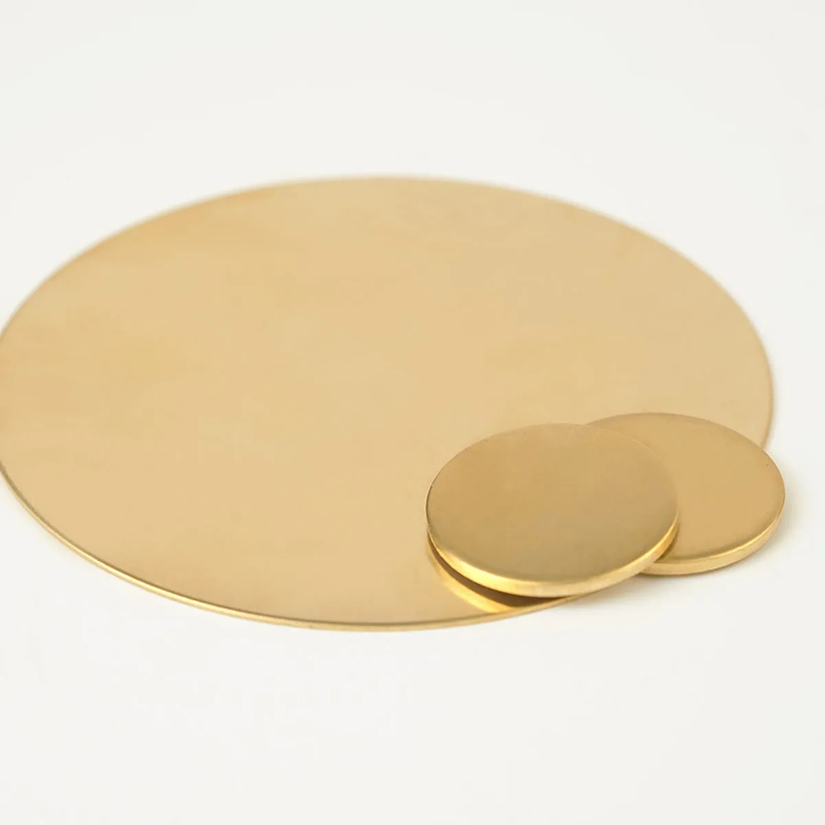 Brass Plate H62 Brass Round Plate Disc DIY Pad Sheet Diameter 10-200mm Thickness 0.5-3mm