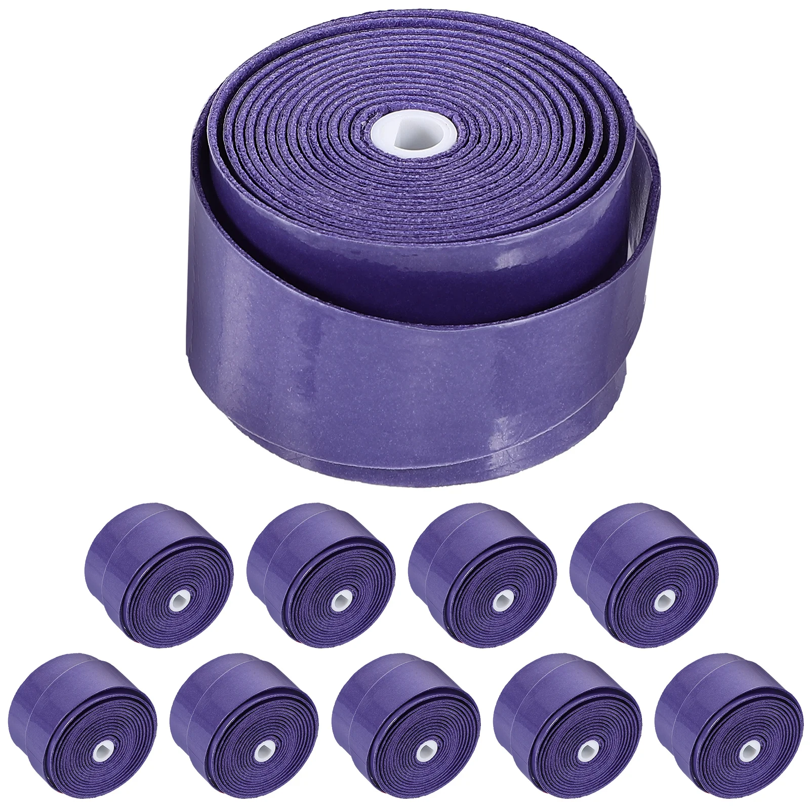 

10 Rolls Tape Anti-slipping Racket Wraps Hand Glue Absorbent Tennis Grip Tapes Purple Badminton