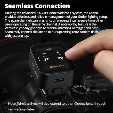Godox X3 Xnano 트리거 TTL HSS 무선 플래시 트리거, 캐논 OLED 터치 스크린, 니콘 후지 올림푸스 파나소닉용