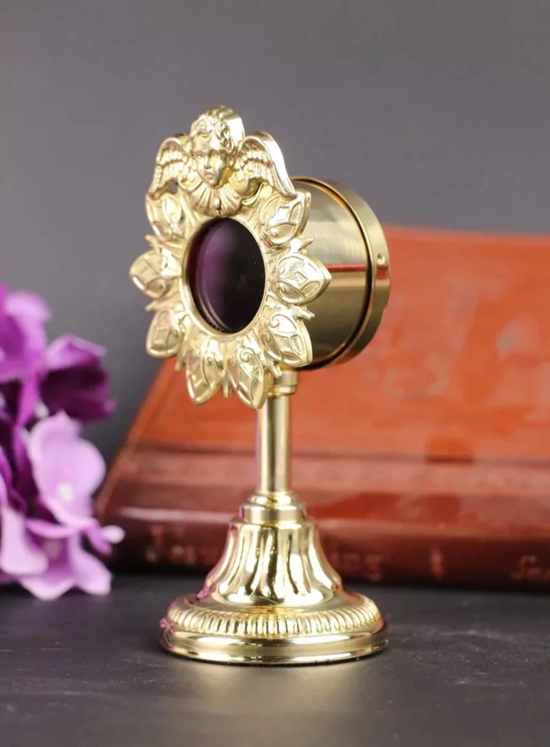 Brass Holy Angel Reliquary Holy Monstrance For Relic Home or Church