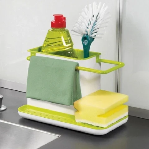 

Kitchen Storage Box Shelf Organizer Draining Sink Sponge Holder Draining Rack Dish Rack Stands Utensils Towel Rack Tools