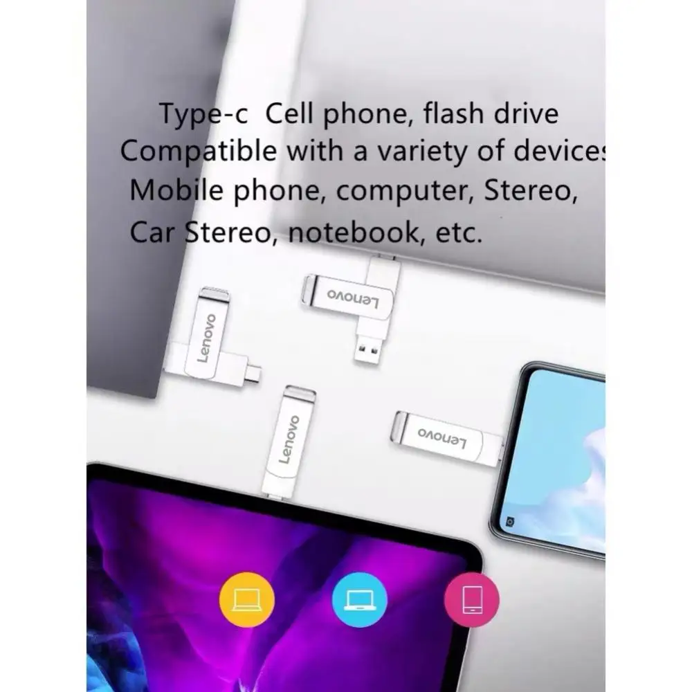 Lenovo 2-in-1 64TB 16TB USB Flash’s Theme Meghengerget type-c adathordozó 2TB 1TB 256GB 128GB Magas légnyomású levegő sebesség USB botot Vízhatlan esőköpény Flash’s Theme adathordozó disc
