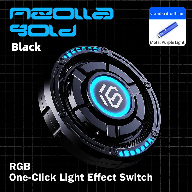 Luminous metal push card EDC fingertip gyroscope adult creative stress-relieving toy ADHD tool office desktop EDC