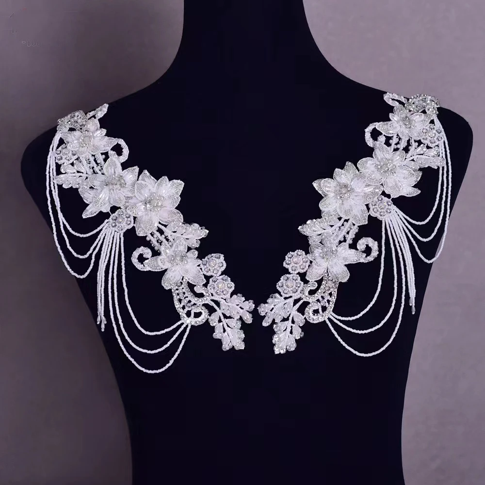 

Elegant Chic floral Bridal Shoulder Accessories Hand Bead Crystal Body Chain Wedding Caftan Shawl waist jewelry