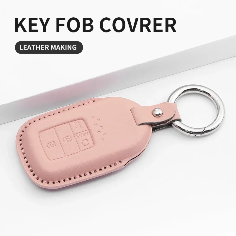 PU Leather For Honda Car Remote Key Cover Case Shell Civic City Accord CRV CR-V XR-V Odyssey Vezel Jade Crider Fit Accessories