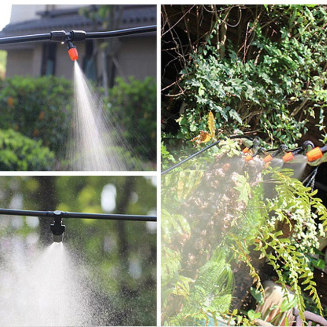 10 Méteres Víz Ködhűtő Sprinkler Szett Fúvókával Kerti Terasz Kültéri Üvegházhatású Növények Spray Tömlő Öntözőkészlet - Image 3
